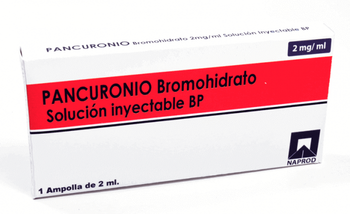 Pancuronio 2 mg/ml, Solución Inyectable BP