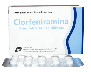 Clorfeniramina 4 mg, Tabletas